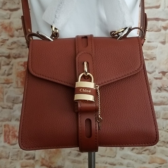 New Chloe Aby Mini Lock & Key Top-Handle Bag - Picture 3 of 15